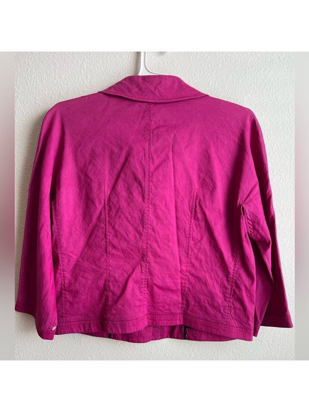 DKNY Fuchsia Pink Button-Front Jacket - Picture 3 of 7